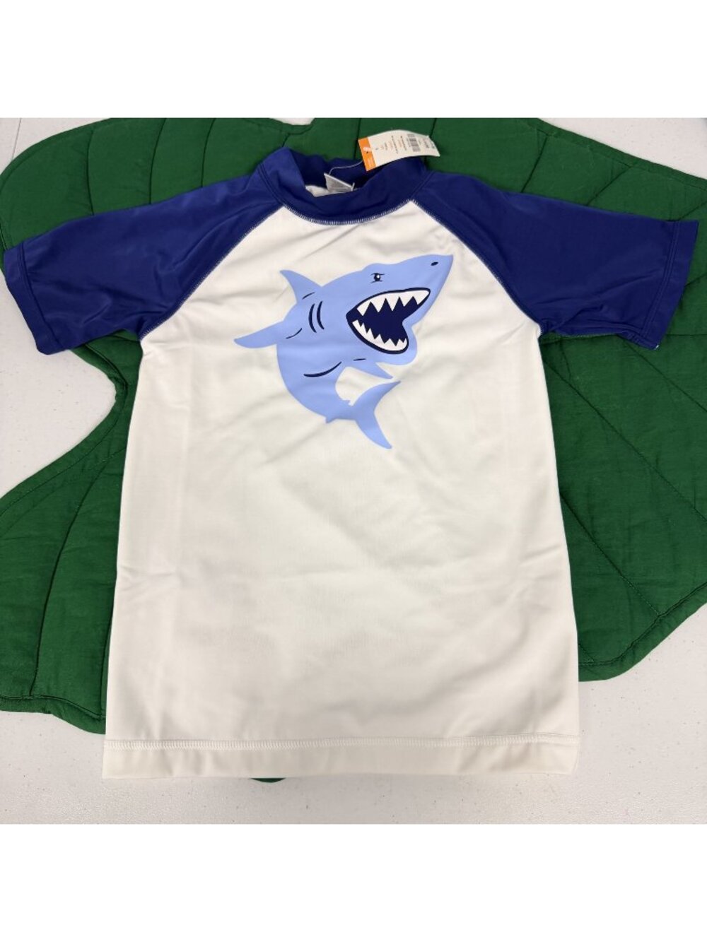 Gymboree Boys 8 Shark Short Sleeve Rashguard Swim Shirt